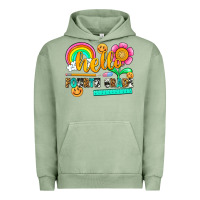 Pigment Oil Green hello fourth grade Urban Hoodie - NancyCooperArtShop