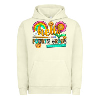 Pigment Pistachio hello fourth grade Urban Hoodie - NancyCooperArtShop