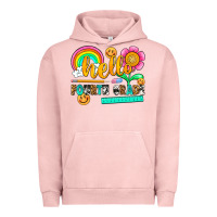 Pigment Salmon hello fourth grade Urban Hoodie - NancyCooperArtShop