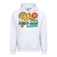 White hello fourth grade Urban Hoodie - NancyCooperArtShop