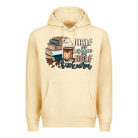 Pina Colada half coffee half bookworm Premium Hoodie - MaliasSmallBusiness