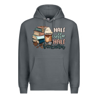 Rock half coffee half bookworm Premium Hoodie - MaliasSmallBusiness