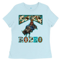 Baby Blue western rodeo bullfighter Ladies Tee - BarkalooDesign