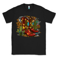 Black christmas cowboy boots Classic Tee - RanaPortraitStore