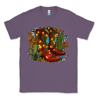 Lavender christmas cowboy boots Classic Tee - RanaPortraitStore