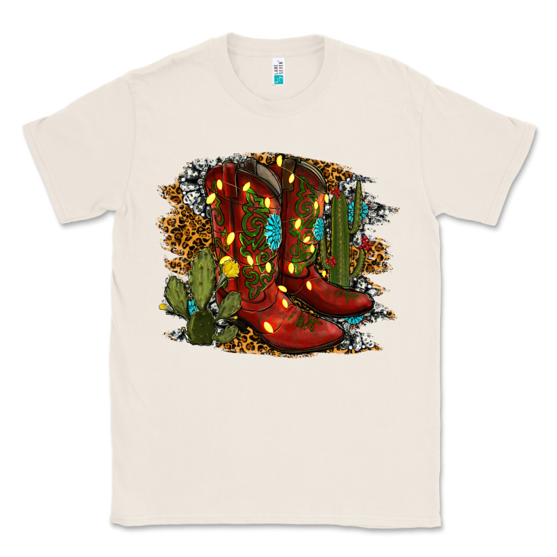 Christmas Cowboy Boots Classic Tee by RanaPortraitStore | Teevron