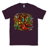 Plum christmas cowboy boots Classic Tee - RanaPortraitStore