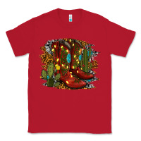 Red christmas cowboy boots Classic Tee - RanaPortraitStore