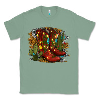Sage christmas cowboy boots Classic Tee - RanaPortraitStore