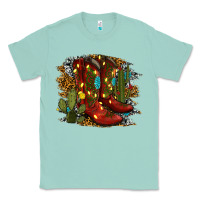 Seafoam christmas cowboy boots Classic Tee - RanaPortraitStore