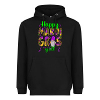 Black happy mardi gras y'all gnome Heavyweight Hoodie - JahusDesignShop