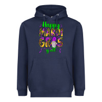 Navy happy mardi gras y'all gnome Heavyweight Hoodie - JahusDesignShop