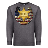 Charcoal Heather sheriff american flag Premium Sweatshirt - JahusDesignShop
