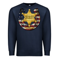 Navy sheriff american flag Premium Sweatshirt - JahusDesignShop