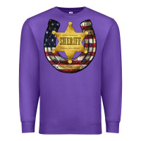 Purple sheriff american flag Premium Sweatshirt - JahusDesignShop