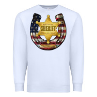 White sheriff american flag Premium Sweatshirt - JahusDesignShop