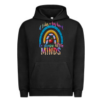 Pigment Black it takes a big heart to shape little Urban Hoodie - NancyCooperArtShop
