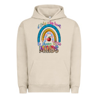 Pigment French Oak it takes a big heart to shape little Urban Hoodie - NancyCooperArtShop