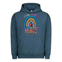 Pigment Midnight Navy it takes a big heart to shape little Urban Hoodie - NancyCooperArtShop