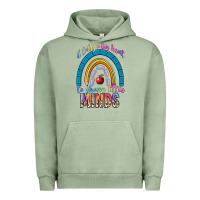 Pigment Oil Green it takes a big heart to shape little Urban Hoodie - NancyCooperArtShop