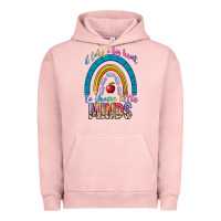 Pigment Salmon it takes a big heart to shape little Urban Hoodie - NancyCooperArtShop