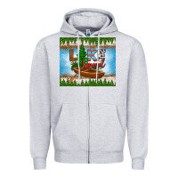 Heather Grey lake squad tumbler Zipper Hoodie - HRA Design Shop