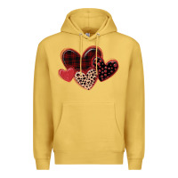Antique Gold leopard hearts Premium Hoodie - MaliasSmallBusiness