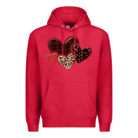 Cardinal leopard hearts Premium Hoodie - MaliasSmallBusiness