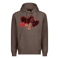 Coffee leopard hearts Premium Hoodie - MaliasSmallBusiness