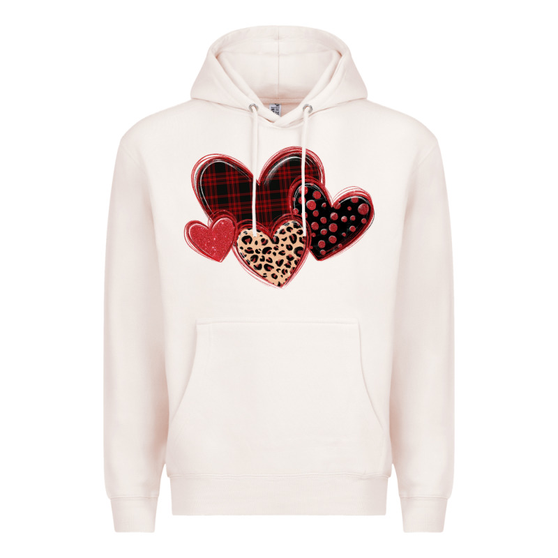 Leopard Hearts Premium Hoodie by MaliasSmallBusiness | Teevron