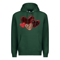 Sports Green leopard hearts Premium Hoodie - MaliasSmallBusiness