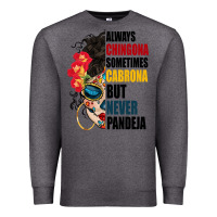 Charcoal Heather always chingona sugar skull Premium Sweatshirt - BundleAndBundleShop