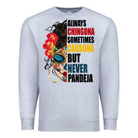 Heather Grey always chingona sugar skull Premium Sweatshirt - BundleAndBundleShop