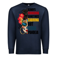 Navy always chingona sugar skull Premium Sweatshirt - BundleAndBundleShop