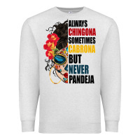 Oatmeal Heather always chingona sugar skull Premium Sweatshirt - BundleAndBundleShop