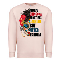 Pale Pink always chingona sugar skull Premium Sweatshirt - BundleAndBundleShop
