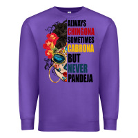 Purple always chingona sugar skull Premium Sweatshirt - BundleAndBundleShop