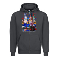 Smoke 4th of July gnomes truck Zipper Hoodie - CowGirlArtShop
