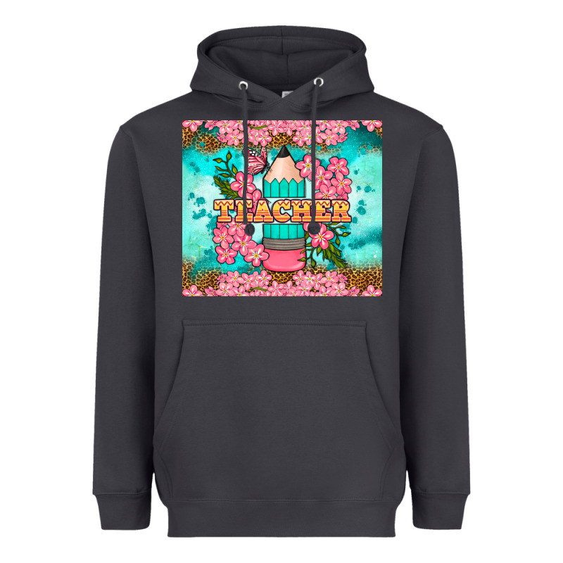 Teacher Floral Pencil Tumbler Heavyweight Hoodie by BundleAndBundleShop | Teevron