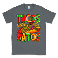 Charcoal Heather tacos before vatos Classic Tee - Zillion Design Studio