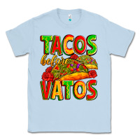Dusty Blue tacos before vatos Classic Tee - Zillion Design Studio