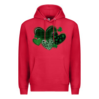 Cardinal leopard hearts st patricks day Premium Hoodie - MaliasSmallBusiness