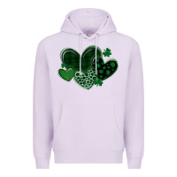 Lilac leopard hearts st patricks day Premium Hoodie - MaliasSmallBusiness