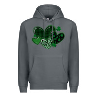 Rock leopard hearts st patricks day Premium Hoodie - MaliasSmallBusiness