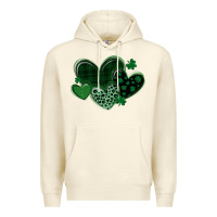 Sandshell leopard hearts st patricks day Premium Hoodie - MaliasSmallBusiness