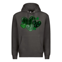 Smoke leopard hearts st patricks day Premium Hoodie - MaliasSmallBusiness