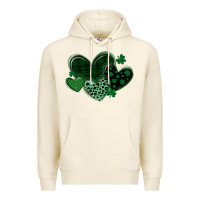Tofu leopard hearts st patricks day Premium Hoodie - MaliasSmallBusiness