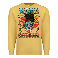 Antique Gold mama chingona Premium Sweatshirt - BundleAndBundleShop