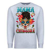 Heather Grey mama chingona Premium Sweatshirt - BundleAndBundleShop