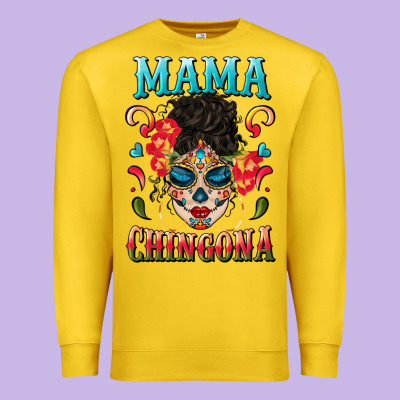 Mama Chingona Premium Sweatshirt Designed By Bundleandbundleshop